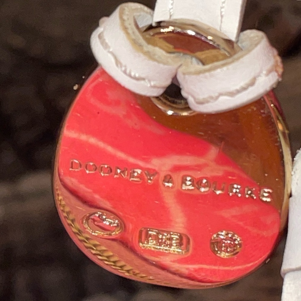 Dooney & Bourke pink white monogram bucket hobo purse Barbie - Picture 4 of 6